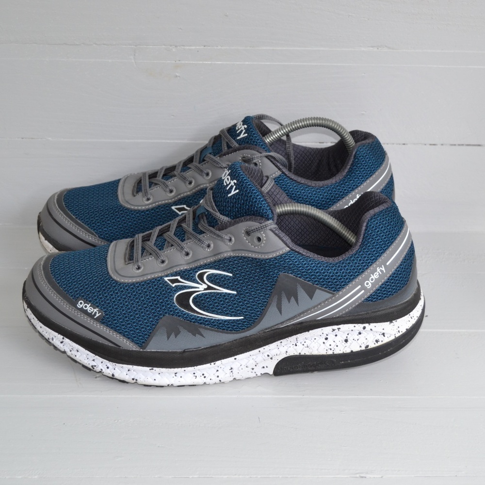 G-Defy Navy Black Sneakers Men's 14 Mighty Walking Shoes Pain Relief Athletic